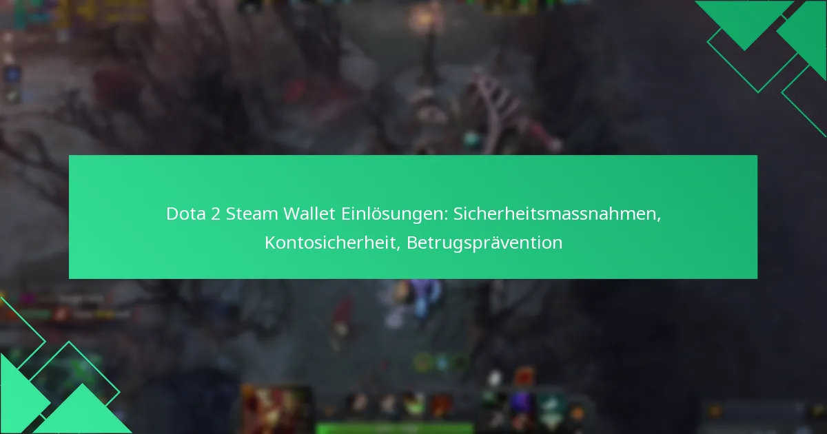 Dota 2 Steam Wallet Einlösungen: Sicherheitsmassnahmen, Kontosicherheit, Betrugsprävention