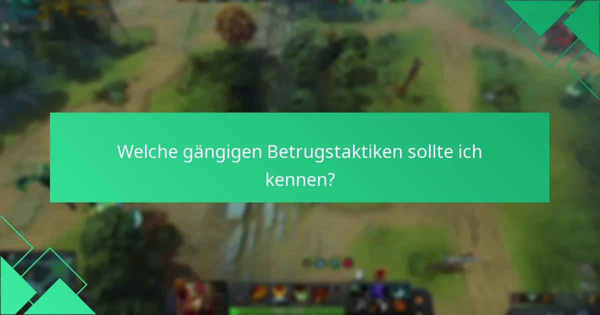 Welche gängigen Betrugstaktiken sollte ich kennen?